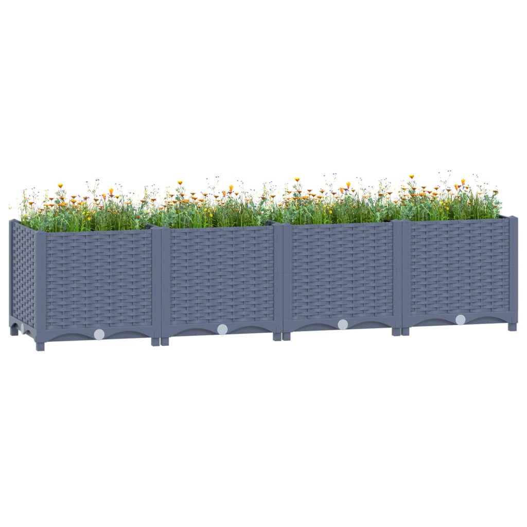 Vidaxl Planter hævet 160x40x38 cm polypropylen