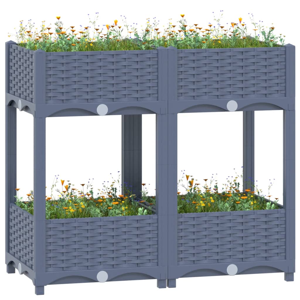 VidaXL Planter raised 80x40x71 cm Polypropylene