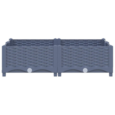 Vidaxl plantenbak verhoogd 80x80x23 cm polypropyleen