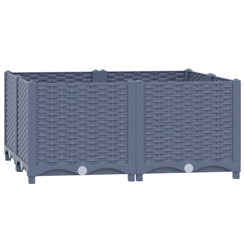 Vidaxl Planter erhéicht 80x80x38 cm Polypropylen