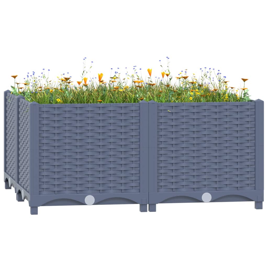 VidaXL Planter raised 80x80x38 cm Polypropylene