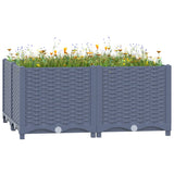 Vidaxl Planter elevado 80x80x38 cm de polipropileno