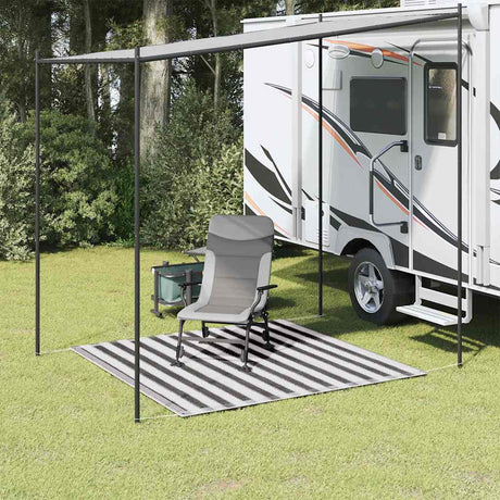 Vidaxl tenttapijt 200x200 cm antracietkleurig en wit