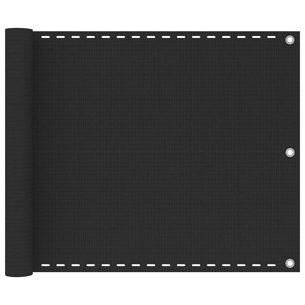 Vidaxl balkonscherm 75x500 cm hdpe antracietkleurig