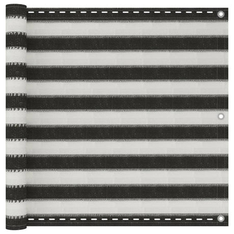 Vidaxl balkonscherm 90x500 cm hdpe antracietkleurig en wit