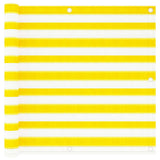 Vidaxl balkonscherm 90x300 cm hdpe geel en wit