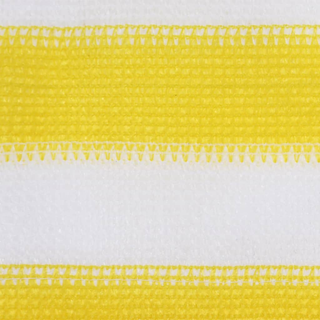 Écran de balcon Vidaxl 90x500 cm HDPE jaune et blanc