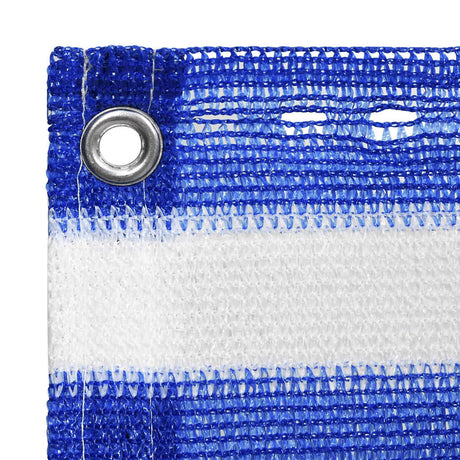 Vidaxl balkonscherm 90x300 cm hdpe blauw en wit