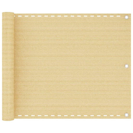 Vidaxl balkonscherm 75x400 cm hdpe beige