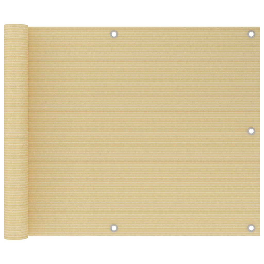 Obrazovka balkonu Vidaxl 75x500 cm HDPE BEIGE