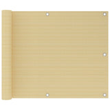 Vidaxl balkongskjerm 75x500 cm hdpe beige