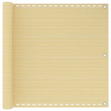 Vidaxl balkonscherm 90x500 cm hdpe beige