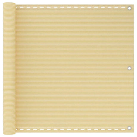 Vidaxl balkonscherm 90x500 cm hdpe beige