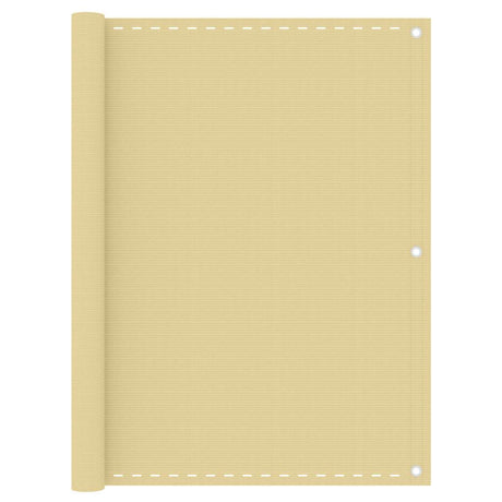 Vidaxl balkonscherm 120x300 cm hdpe beige