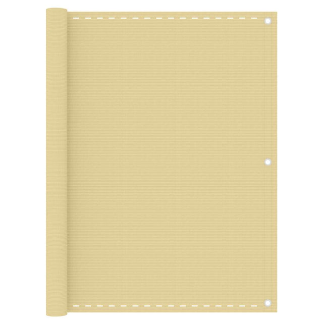 Vidaxl balkonscherm 120x600 cm hdpe beige