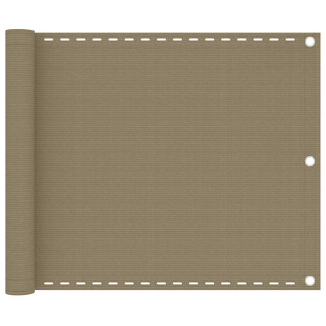 Vidaxl balkonscherm 75x500 cm hdpe taupe