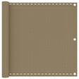 Vidaxl balkonscherm 90x400 cm hdpe taupe