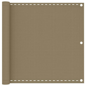 Vidaxl balkonscherm 90x400 cm hdpe taupe