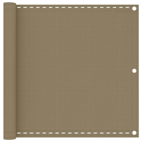 Vidaxl balkonscherm 90x400 cm hdpe taupe