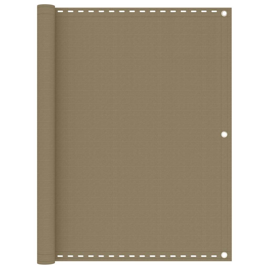 Vidaxl balkonscherm 120x600 cm hdpe taupe