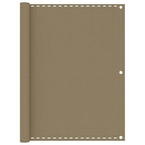 Vidaxl balkonscherm 120x600 cm hdpe taupe