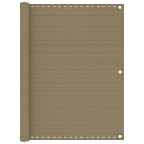 Vidaxl balkonscherm 120x600 cm hdpe taupe