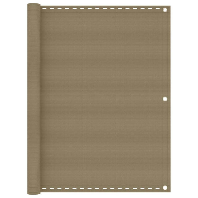 Vidaxl balkonscherm 120x600 cm hdpe taupe