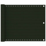 Vidaxl balkonscherm 75x500 cm hdpe donkergroen