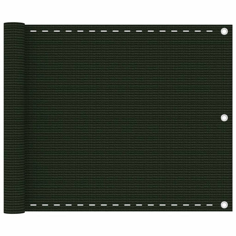 Vidaxl balkonscherm 75x500 cm hdpe donkergroen