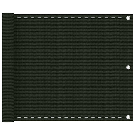 Vidaxl balkonscherm 75x500 cm hdpe donkergroen