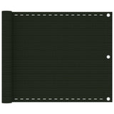 Vidaxl balkonscherm 75x600 cm hdpe donkergroen