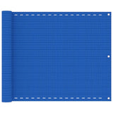 Vidaxl balkonscherm 75x500 cm hdpe blauw