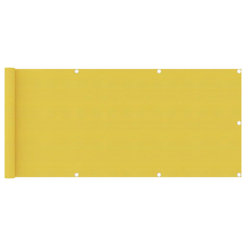 Écran de balcon Vidaxl 75x300 cm jaune HDPE