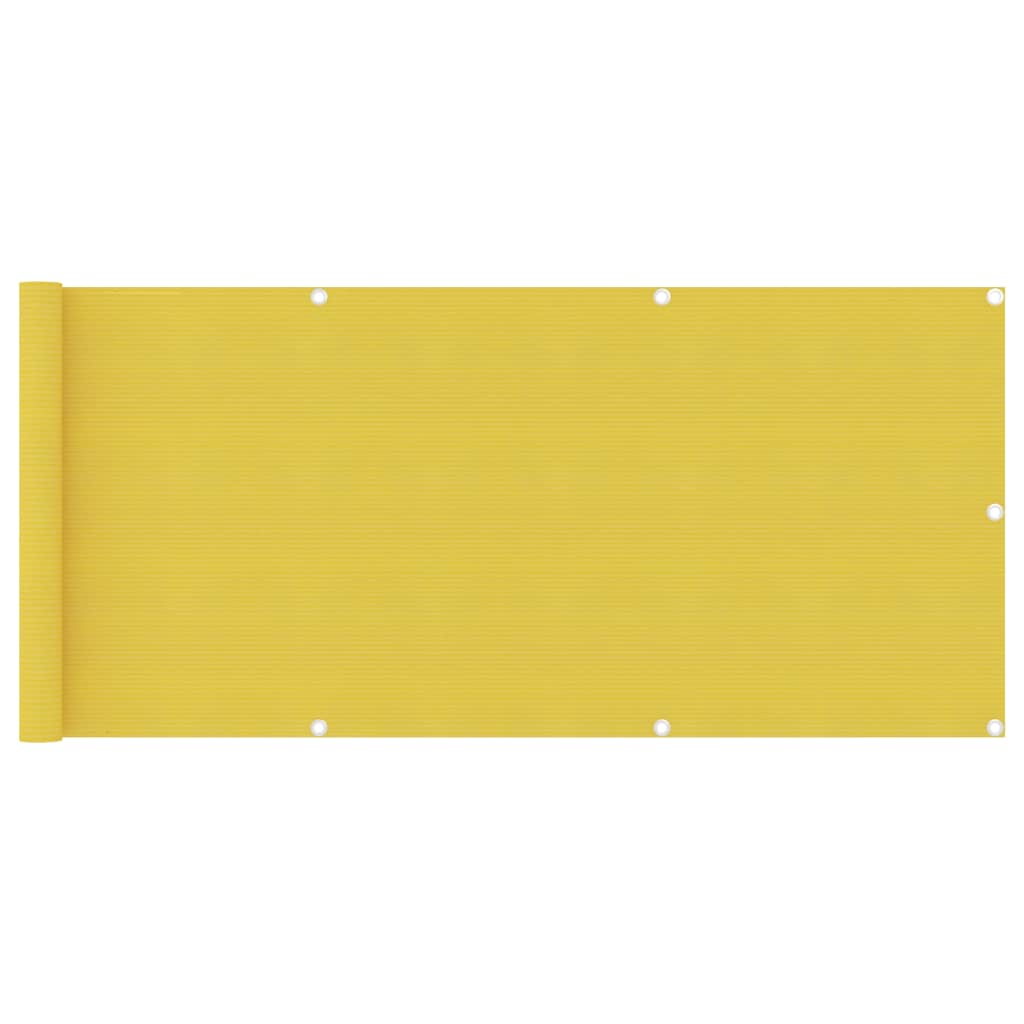 Balkon zaslon Vidaxl 75x500 cm HDPE Yellow