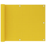Vidaxl balkonscherm 75x600 cm hdpe geel