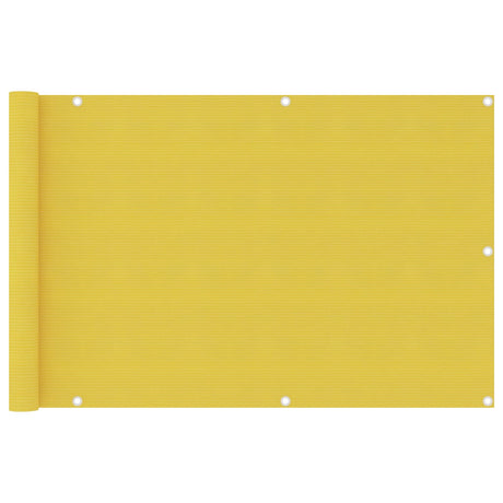 Vidaxl balkonscherm 90x400 cm hdpe geel