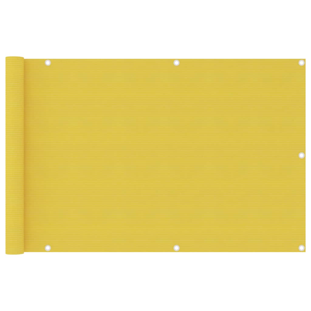 Balkon zaslon Vidaxl 90x400 cm HDPE Yellow