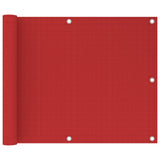 Vidaxl balkonscherm 75x300 cm hdpe rood