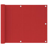 Vidaxl balkonscherm 75x600 cm hdpe rood