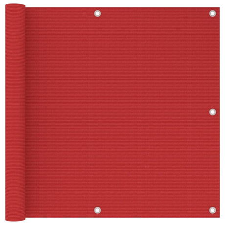 Vidaxl balkonscherm 90x500 cm hdpe rood