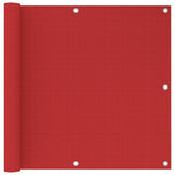 Vidaxl balkonscherm 90x600 cm hdpe rood
