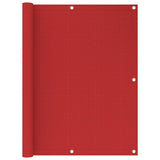 Vidaxl balkonscherm 120x500 cm hdpe rood