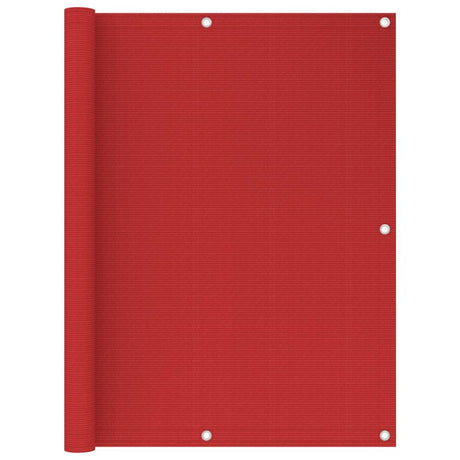 Vidaxl balkonscherm 120x500 cm hdpe rood