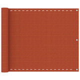 Vidaxl balkonscherm 75x500 cm hdpe oranje
