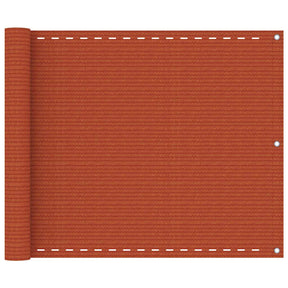 Vidaxl balkonscherm 75x500 cm hdpe oranje