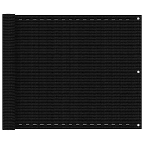 Vidaxl balkonscherm 75x300 cm hdpe zwart