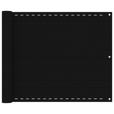 Vidaxl balkonscherm 75x400 cm hdpe zwart