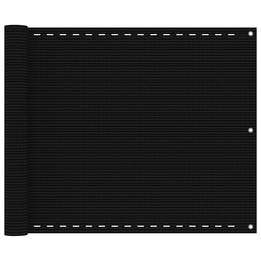 Vidaxl Balkon ekran 75x400 cm HDPE Black