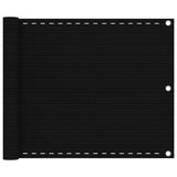 Vidaxl balkonscherm 75x500 cm hdpe zwart