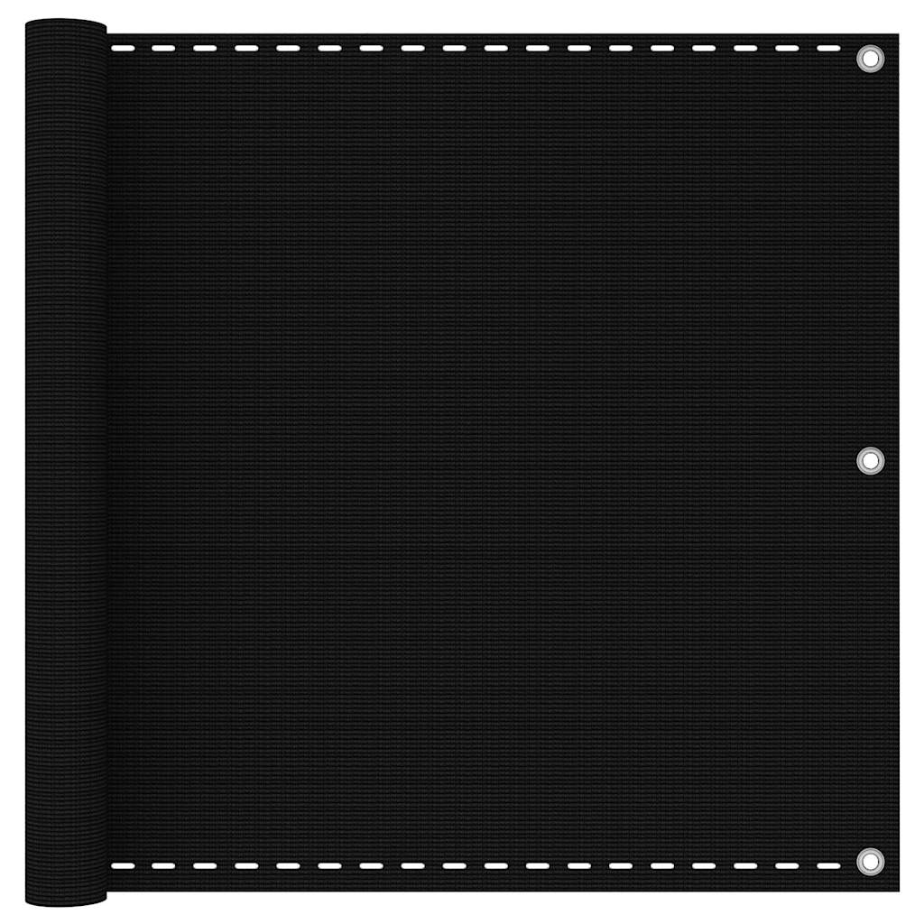 Vidaxl balkonscherm 90x300 cm hdpe zwart